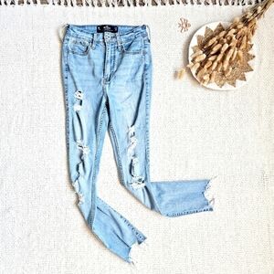 Hollister Ultra High Rise Crop Super Skinny Jeggings Size 0R/24